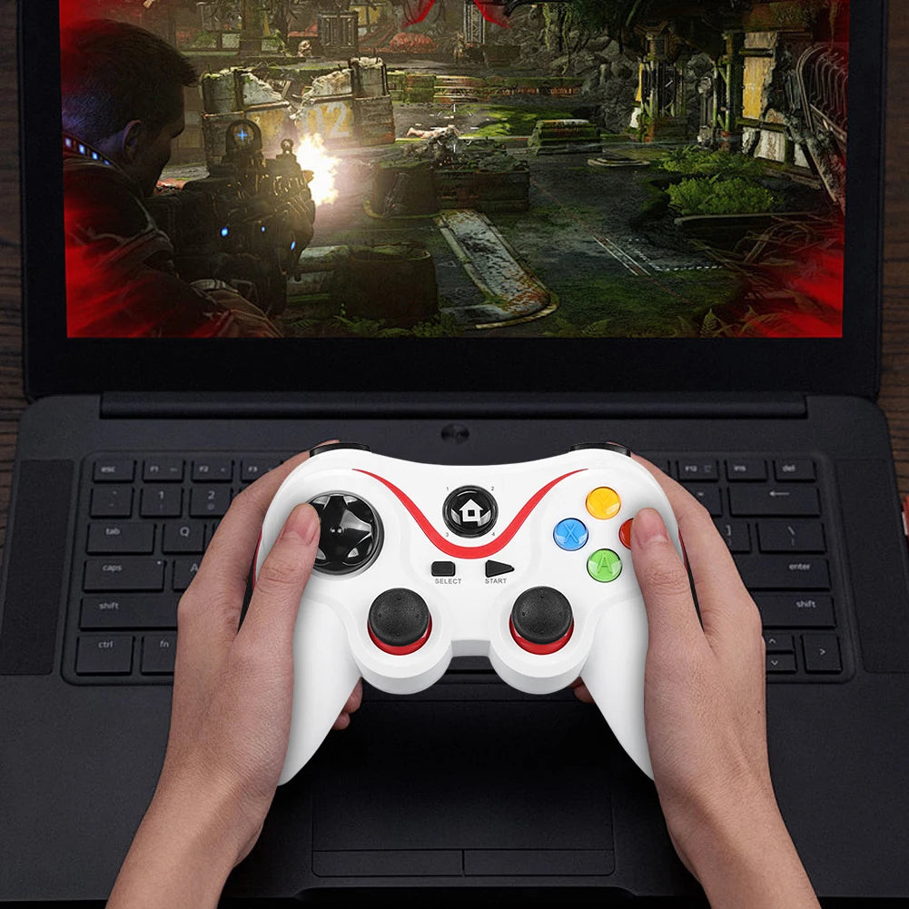 V8 2.4G Wireless Game Controller Controller Gamepad Dual Vibration Wireless Gamepad for Android/iOS/PC/PS3/Switch/Mobile Phone