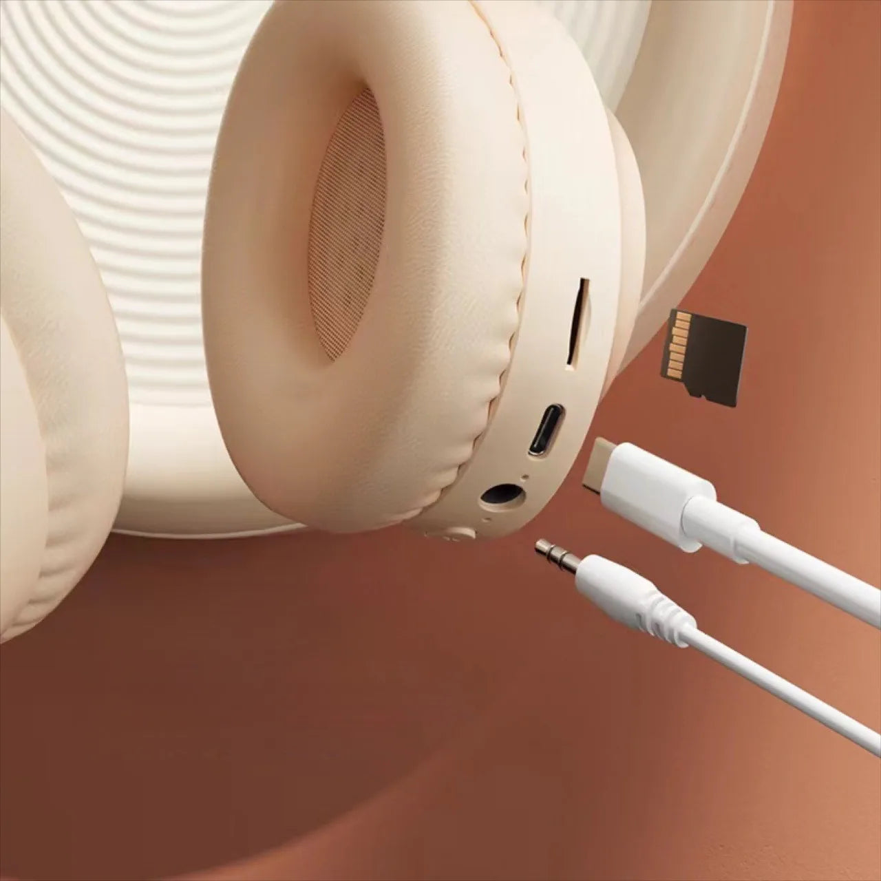 Wireless Bluetooth Headphones Over Ear HIFI Stereo Headsets Noise Reduction Sports Gaming Earphones Music Player with Mic Gifts