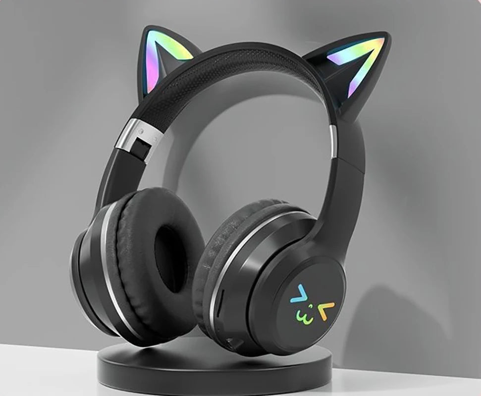 Cool cute wireless headsets Bluetooth headphones noise cancellation great bass stereo foldable headset music Sport game earphone
