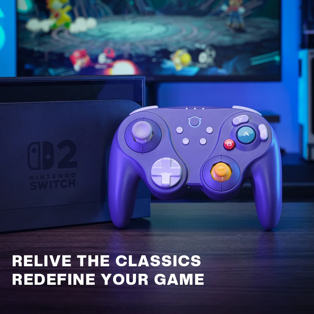 NYXI Warrior Lite Bluetooth Game Controller Purple Wireless Gamepad for Nintendo Switch2/Switch OLED/Switch Lite/PC