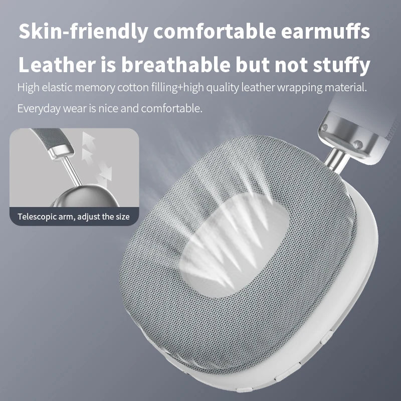 YYL P958 Pro Bluetooth Headphones Wireless Headsets HiFi Stereo Bluetooth Earphones Over-ear Earbuds HD-Mic EARPODS-Max Headsets