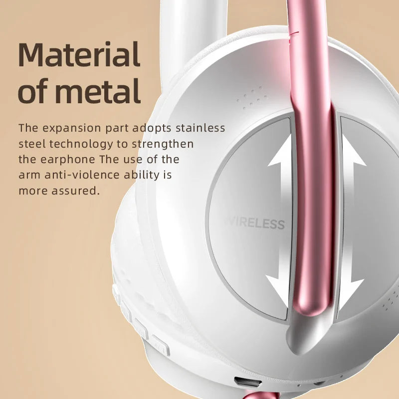 Wireless Over-ear Headphones Wireless Headphones With HD Stereo Sound Wireless Sport earphones battery capacity 1000mAH Gift