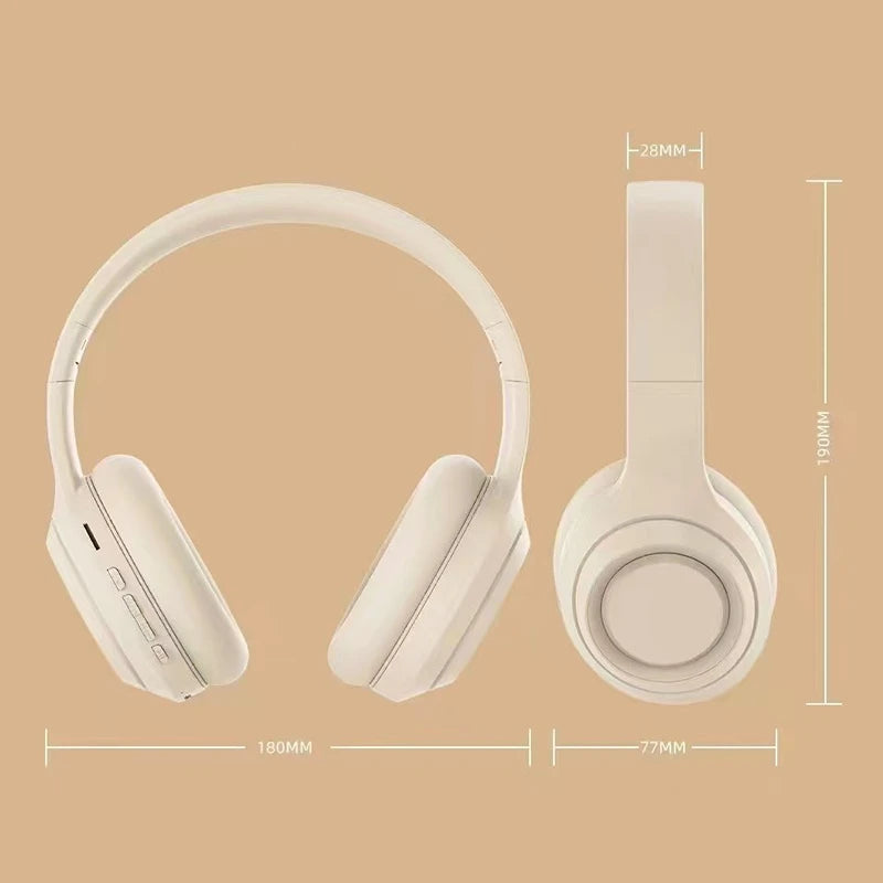 Wireless Bluetooth Headphones Over Ear HIFI Stereo Headsets Noise Reduction Sports Gaming Earphones Music Player with Mic Gifts